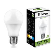 Feron Лампа светодиодная Feron E27 7W 4000K Шар Матовая LB-9125445 ID - 235035