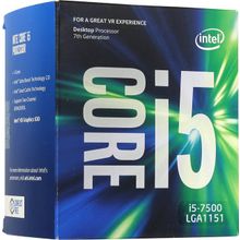 Процессор  CPU Intel Core i5-7500  BOX  3.4 GHz 4core SVGA HD  Graphics 630 6Mb  LGA1151
