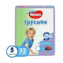 Huggies Jumbo 5 (13-17 кг) для мальчиков 32 шт