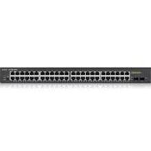 ZyXEL GS1900-48HP интеллектуальный High Power PoE-коммутатор, Gigabit Ethernet, 48 разъемов RJ-45, 2 SFP-слота