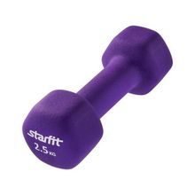 Гантель неопреновая StarFit DB-201 2,5 кг фиолетовая