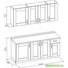 Кухонный гарнитур Квадра-1800