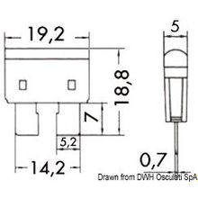Osculati Blade fuse w warning LED light 15 A, 14.003.15