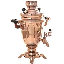 Электрический самовар 1,5 литра "тюльпан" с медным покрытием, арт. 110352