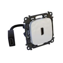 Valena ALLURE. Розетка HDMI с предварительно подключенным разьемом. С лицевой панелью. Цвет Слоновая кость | код 755166 | Legrand