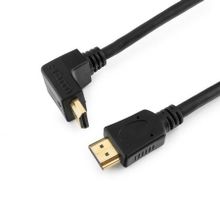 Кабель HDMI 19M-19M V1.4, 4.5 м, угловой, черный, позол. разъемы, Gembird Cablexpert (CC-HDMI490-15)