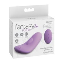 Фиолетовый компактный вибростимулятор Remote Silicone Please-Her сиреневый