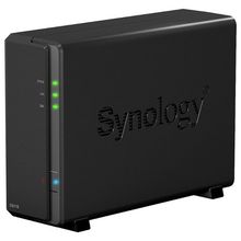 Сетевое хранилище SYNOLOGY DS115, 1xSATA HDD 3.5" or 2.5", 1 ports USB 2.0, 1 ports USB 3.0, 1 port eSATA, 1 port 10 100 1000Mbps, USB принт сервер