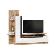 Алмаз. Любимый дом Кёльн Тумба под ТВ (Дуб Золотой Белый)