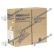 Кабель UTP 5e кат. Neomax "NM10000", 2 пары, однож., 24AWG 0.51мм, медь (500м) [77143]