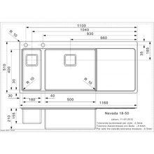 Мойка Reginox Nevada 18x50 LUX OKG Left (c box) L