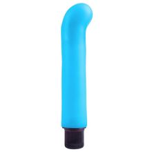 Pipedream Голубой вибромассажер с загнутым кончиком XL G-Spot Softees - 16,2 см. (голубой)