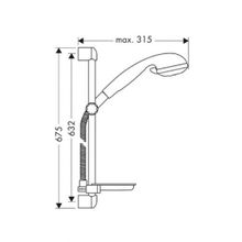 Душевой гарнитур Hansgrohe Croma 3jet UnicaS (27751000) (65 см)