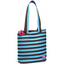 ZIPIT Premium Tote Beach Bag голубая коричневая