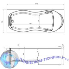 Акриловая ванна Aquanet Tessa 170x70