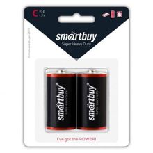 Батарейка C SmartBuy R14 2B, солевая, 2шт, блистер (SBBZ-C02B)