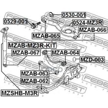 Отбойник Амортизатора | Зад Прав Лев | Mazda 3 Bk 2003-2008 Febest арт. MZD003