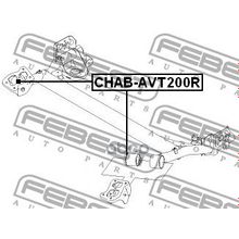 Сайлентблок Балки Моста | Зад Прав Лев | Chevrolet Aveo Sedan 2004-2008 [Mex] Febest арт. CHABAVT200R