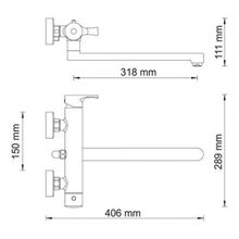 Wasserkraft Berkel 4802L хром для ванны