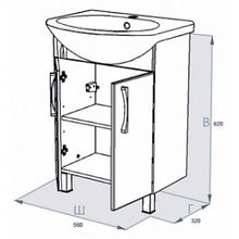 Мебель для ванной Triton Кристи 60