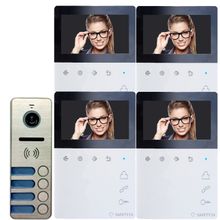 Tantos ✔ Комплект видеодомофонаTantos Elly + Ipanel 2 Металл 4 абонента, 4 этажа
