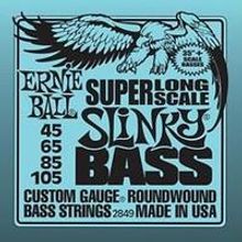 P02849 Super Long Scale Slinky Комплект струн для бас-гитары, 45-105, никель, Ernie Ball