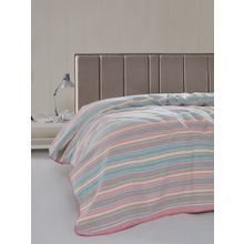 Пледы: Плед KARNA хлопок "RAINBOW" 130х170 см цвет грязно-розовый