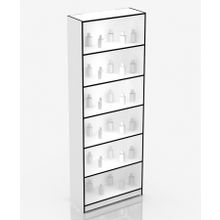 Стеллаж "Универсал" №210 Белый с чёрной кромкой