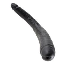 Pipedream Чёрный двусторонний дилдо 16  Tapered Double Dildo - 40,6 см. (черный)