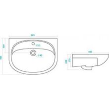 Тумба с раковиной Style Line Эко Стиль W №9 65 белая, венге
