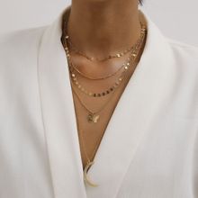 Многослойное колье "Месяц и бабочка" (арт. 81251-4)