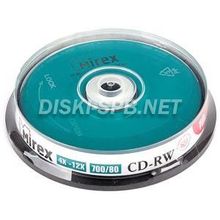 CD-RW диск MIREX 8х-12x 700 Мб, 10 дисков