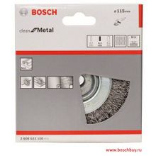 Bosch Щетка кольцевая Clean for Metal М14 0.5х115 мм по металу (2608622100 , 2.608.622.100)