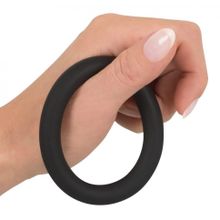 Черное эрекционное кольцо на пенис и мошонку (233777)