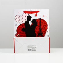 Подарочный пакет  Романтичная пара Love  - 32 х 26 см. (223361)