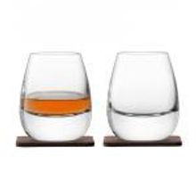 LSA International Набор из 2 стаканов islay whisky с деревянными подставками 250 мл арт. G1213-09-301