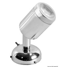 Osculati Articulated spotlight polished SS 1 x 3 W HD, 13.904.01