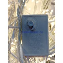 Светодиодный уличный "Занавес" 3x3м 896!!! LED ламп, белый провод, свет свечения Тёплый Белый