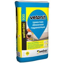 ВЕБЕР.ВЕТОНИТ Тек 930 гидроизоляционная смесь (20кг)   WEBER.VETONIT Tec 930 цементная обмазочная гидроизоляция (20кг)