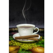 Кофейная чашка с блюдцем форма "Жасмин", рисунок "Золотой кантик", Императорский фарфоровый завод