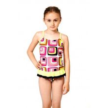 Emdi с рюшами розовый желтый