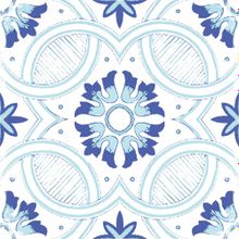 Savoia Vietri Blu Mix Decori 22x22 см