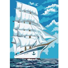 Раскраска по номерам РУССКАЯ ЖИВОПИСЬ Белоснежные паруса