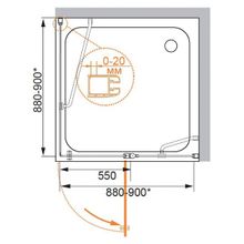 Душевой уголок Cezares Elena A12 (90x90) прозрачное стекло