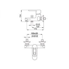 Raiber Смеситель для ванны Pikus R1402