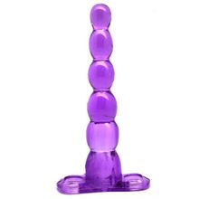 Фиолетовый анальный конус из 5 шариков - 16 см. Фиолетовый