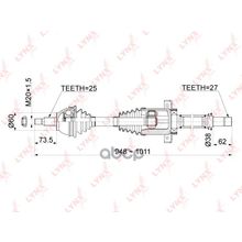 Привод В Сборе | Перед Прав | LYNXauto арт. CD1079