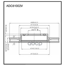 Диск Тормозной | Перед | Kia Ceed, Hyundai I30 1.4-2.0 1.6 Crdi 06- ALLIED NIPPON арт. ADC81002V