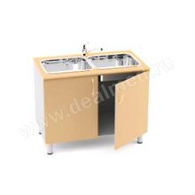 Тумба двухстворчатая с двойной мойкой (мойка нерж.), Россия