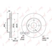 Диск Тормозной | Перед Прав Лев | LYNXauto арт. BN1067